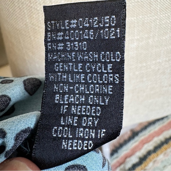 I.N. Studio Green 3/4 Sleeve Tie Front Blouse - Picture 9 of 9